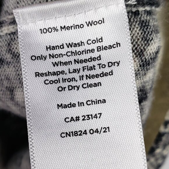 Talbots 100% Merino Wool Sweater Light Pullover Python Print Snakeskin size MP - Picture 6 of 8